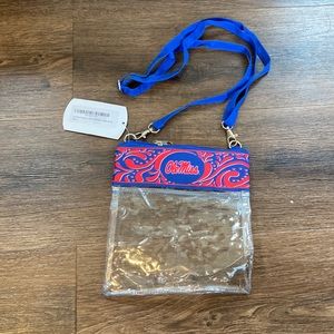 NWT Ole Miss / University of Mississippi crossbody clear back for football games